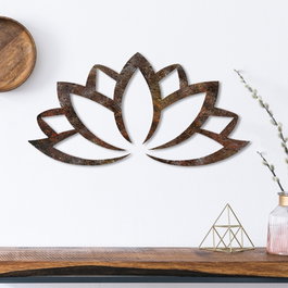 Wallity Rusty Lotus Escultura de Pared